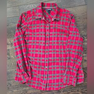 Women's Land's End Christmas flannel shirt!